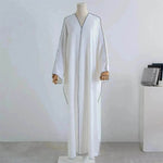 Acrylic Casual Cardigan Plus Size Robe Abaya Dress for Arab Dubai Turkey Middle East Women - EX-STOCK Canada