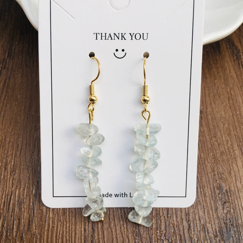 Handmade DIY Natural Crystal Stone Beaded Earrings - EX-STOCK Canada