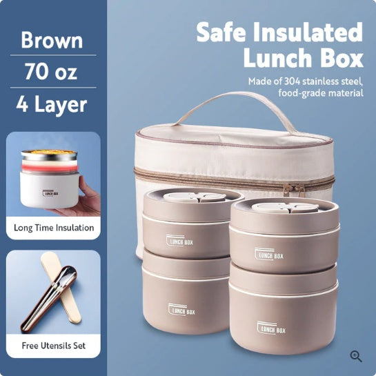 Portable Self-heating Japanese Thermal Insulation Lunch Box EX-STOCK
