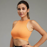 Shockproof Sleeveless Workout Crop Bra top Sports Yoga gym top women - EX-STOCK Canada