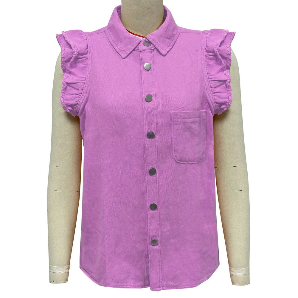 European And American Style Sleeveless Denim Jacket For Women EX-STOCK Canada 