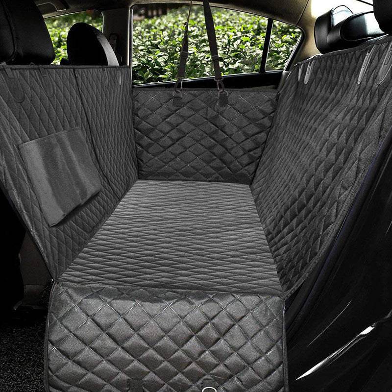 Dog Car Seat Cover View Mesh Pet Carrier Hammock Safety Protector Car Rear Back Seat Mat With Zipper And Pocket For Travel - EX-STOCK Canada