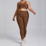 Plus Size Women Sports Workout Gym - Sleeveless Crop and Pant - EX-STOCK Canada