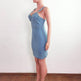 Women's Fashion Suspenders Slit Denim Dress - EX-STOCK Canada