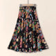 Floral patterned skirt on a beige background