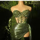 Strapless Tassle  Corset dress Women's Tube Top Rhinestone Chain Skirt Outfit for Evening party Cocktail event - EX-STOCK CANADA