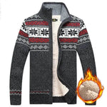 Men's Sweater Warm Velvet Sweatercoat Winter Wool Cardigan Male Casual Thicken Warm Fleece Christmas Sweater For Man - EX-STOCK Canada