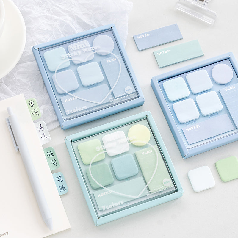 Eyeshadow Palette-Style Sticky Notes Set – 210 Sheets, 7 Colors