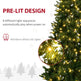 7.5 Feet Prelit Artificial Christmas Tree Warm White LED Light Holiday Home Xmas Decoration, Green EX-STOCK Canada 