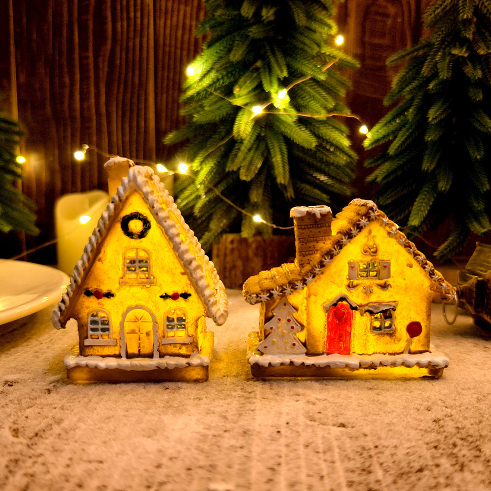 Christmas Small House Micro Landscape Luminous House Furnishings Ornaments EX-STOCK Canada 