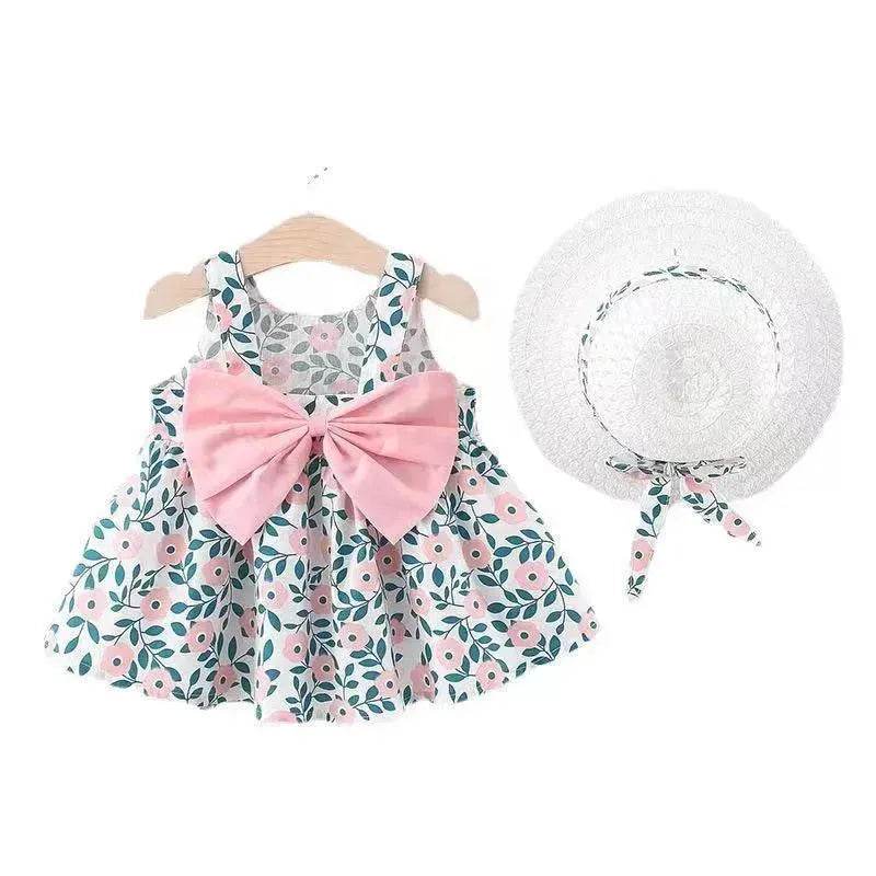 Casual Newborn Baby girl Printed Bow Princess Dress - EX-STOCK Canada