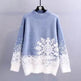 Ugly Christmas Knitted Women's Snowflake Sweater Top - EX-STOCK Canada