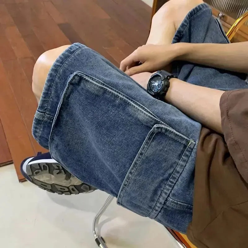 Vestiti da lavoro alla moda pantaloncini in denim per uomini jeans