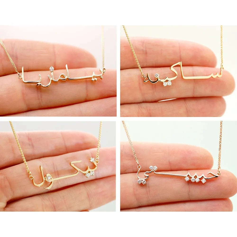 Collier personnalisé en zircon arabe 18 carats - EX-STOCK Canada