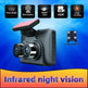 Smart WDR AND HDR 4 Inch Dashcam HD 1080P Infrared Night Vision Camera, 170 wide angle with reverse image Motion detection, Loop video, front and back video function suitable for your car and house. - EX-STOCK Canada