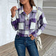 Fashion Oversized Plaid Lapel Cropped Jacket outwear top for women - EX-STOCK Canada