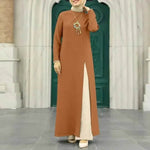 ArabWomen Plain Split Long sleeve Abaya Dress - EX-STOCK Canada