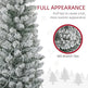 7ft Artificial Prelit Christmas Tree With Warm White LED Light, Snow Flocked Branches, Metal Base, Pencil Xmas Tree EX-STOCK Canada 
