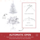 4ft Artificial Christmas Tree With Pine Realistic Branches, Auto Open, For Indoor Decoration, White EX-STOCK Canada 