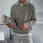 Lapel Sweater Men's Winter Loose Lightly Mature Knitwear Trendy - EX-STOCK Canada