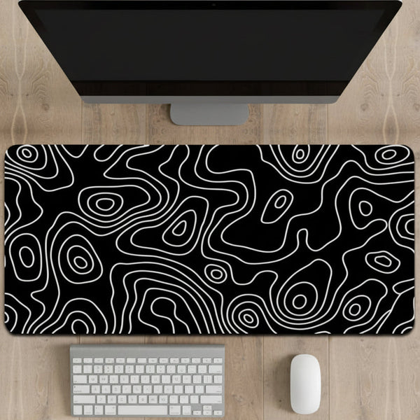 Abstract Line Pattern Large Mouse Pad – Non-Slip Rubber Base, 6 Styles