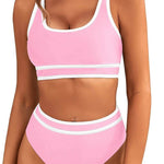 Bikini Tight-fitting Solid Color Swimsuit For Women - EX-STOCK Canada