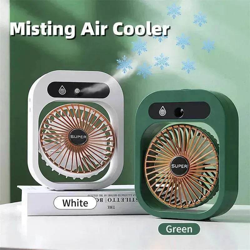 Air Conditioning Fan Desk Misting Fan Air Cooler Cooling USB Rechargeable Humidifier Portable Spray Fan With 3 Wind Speeds For Home - EX-STOCK Canada