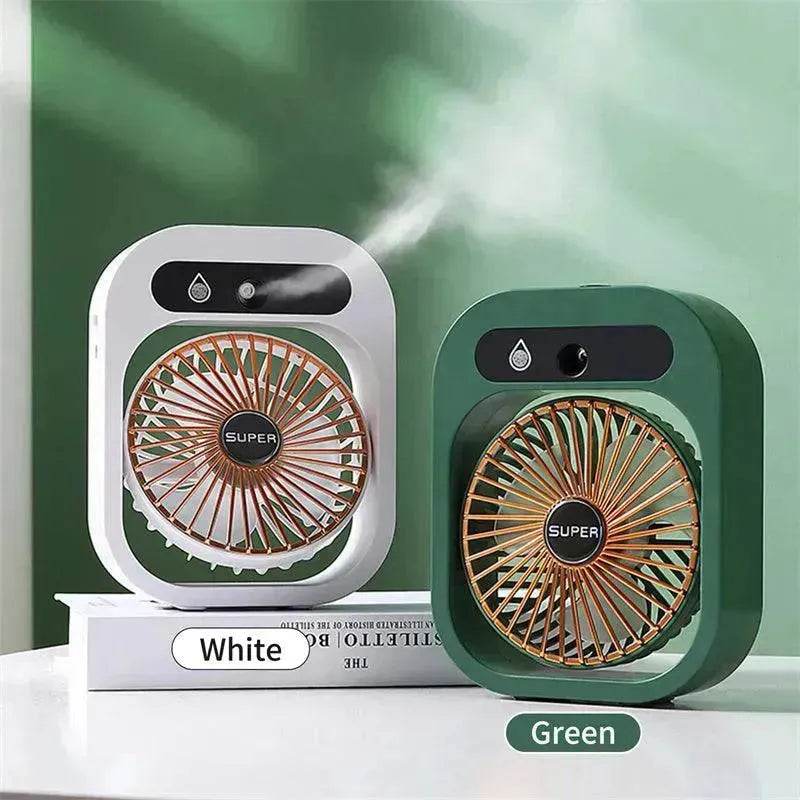 Air Conditioning Fan Desk Misting Fan Air Cooler Cooling USB Rechargeable Humidifier Portable Spray Fan With 3 Wind Speeds For Home - EX-STOCK Canada