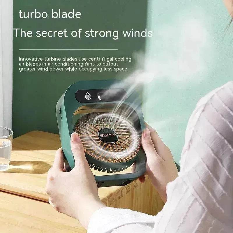 Air Conditioning Fan Desk Misting Fan Air Cooler Cooling USB Rechargeable Humidifier Portable Spray Fan With 3 Wind Speeds For Home - EX-STOCK Canada
