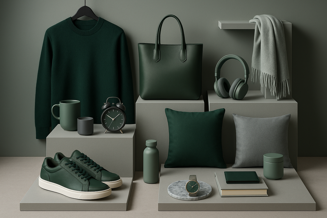 all collection in green and grey color 