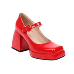 All-match Lolita Retro Patent Leather Thick High Heels Women for Women - EX-STOCK Canada