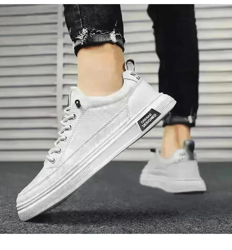 All-matching Sneakers Daily Leisure Sports Work Platform Casual Sneakers Shoes for Men Canvas Sneakers for Men - EX-STOCK CANADA