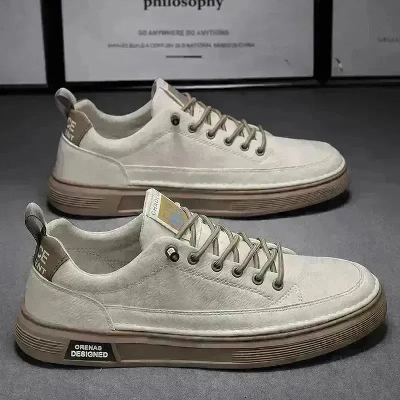 All-matching Sneakers Daily Leisure Sports Work Platform Casual Sneakers Shoes for Men Canvas Sneakers for Men - EX-STOCK CANADA