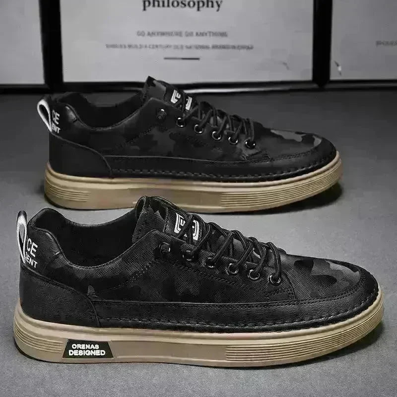 All-matching Sneakers Daily Leisure Sports Work Platform Casual Sneakers Shoes for Men Canvas Sneakers for Men - EX-STOCK CANADA