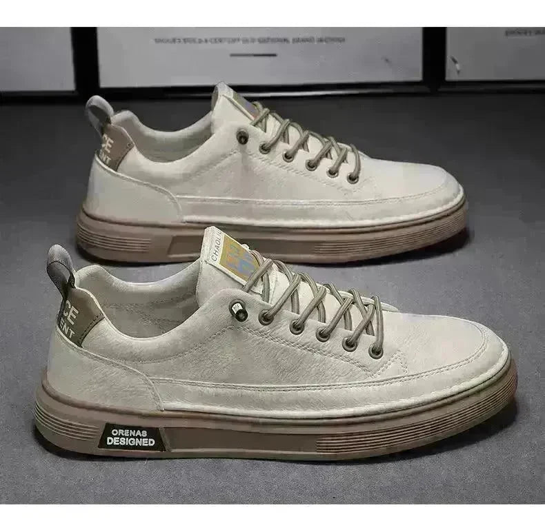 All-matching Sneakers Daily Leisure Sports Work Platform Casual Sneakers Shoes for Men Canvas Sneakers for Men - EX-STOCK CANADA