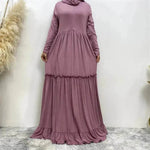 Amazing Simple Maxi Gown Abaya Dress for Sophisticated Arab Dubai Turkey Middle Eastern Women. - EX-STOCK Canada