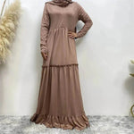 Amazing Simple Maxi Gown Abaya Dress for Sophisticated Arab Dubai Turkey Middle Eastern Women. - EX-STOCK Canada