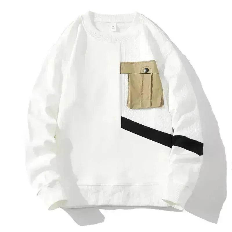 American Retro Crew Neck Long-sleeved T-shirt Casual Sportswear - EX-STOCK Canada