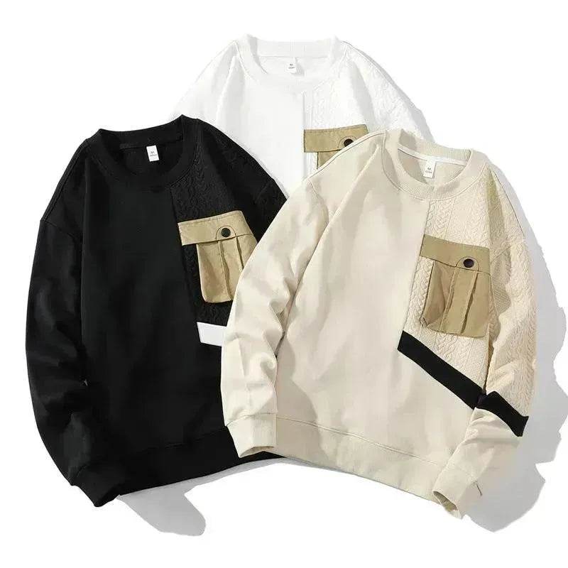 American Retro Crew Neck Long-sleeved T-shirt Casual Sportswear - EX-STOCK Canada