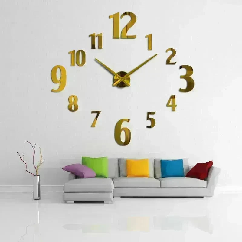 American Style Creative Three-Dimensional Decoration DIY Mirror Wall Stickers Nordic Clocks - EX-STOCK CANADA
