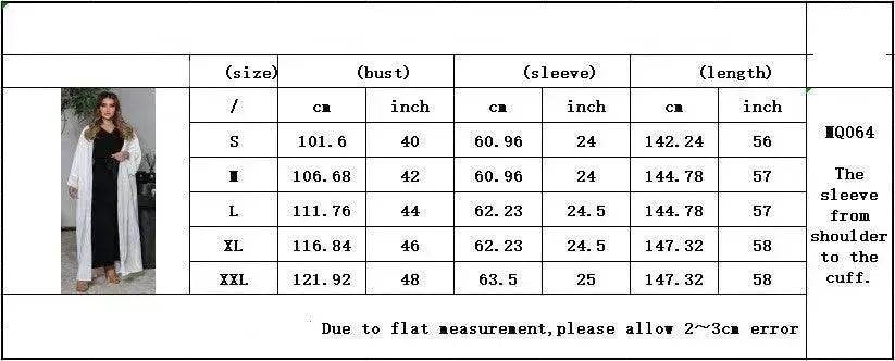 Abrigo Cardigan Árabe con Patchwork de Chifón - EX-STOCK Canada