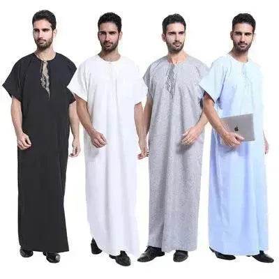 Fashionable and Elegant Arab Contemporary Middle Eastern Men's Robe Moroccan Men's Jalabiya - EX-STOCK Canada