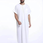 Fashionable and Elegant Arab Contemporary Middle Eastern Men's Robe Moroccan Men's Jalabiya - EX-STOCK Canada