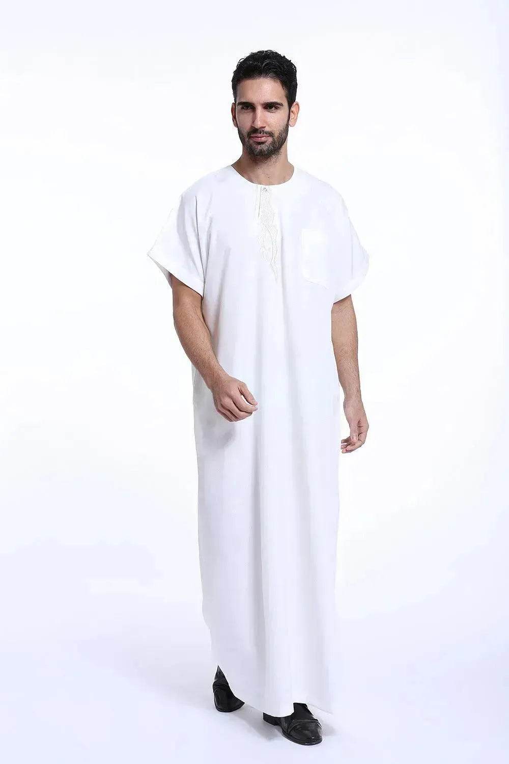 Fashionable and Elegant Arab Contemporary Middle Eastern Men's Robe Moroccan Men's Jalabiya - EX-STOCK Canada