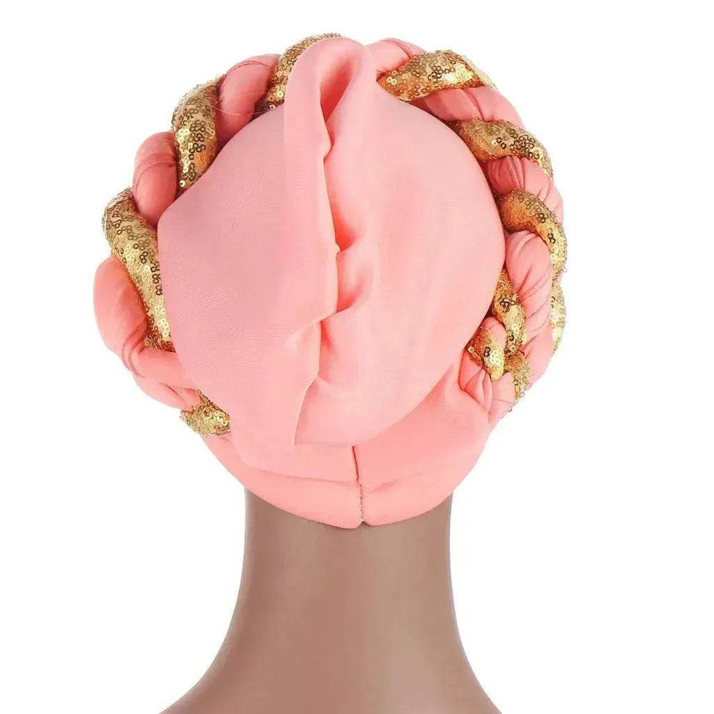 Turbante Árabe Doble con Lentejuelas - EX-STOCK Canada