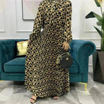 Arab Dress With Printed Pleated Big Skirt - EX-STOCK CANADA