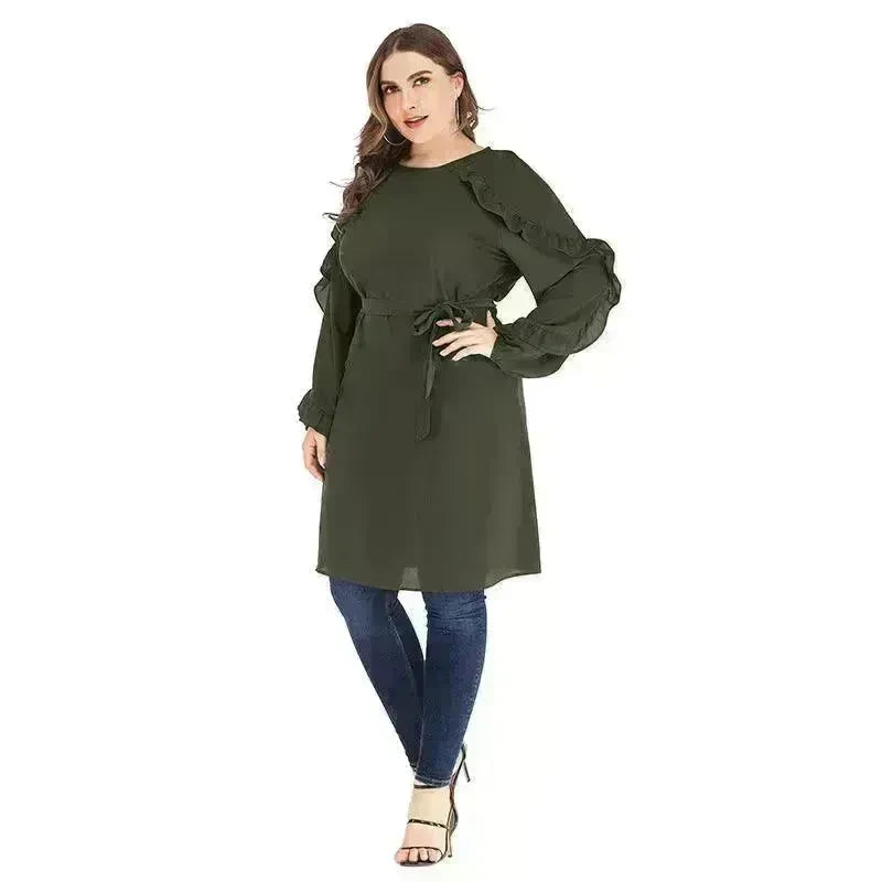 Arab long sleeve round neck dress - EX-STOCK CANADA