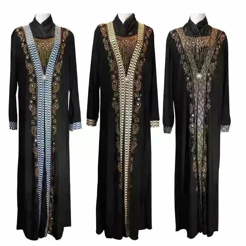 Arab Ramadan fashion beaded dress - EX-STOCK CANADA