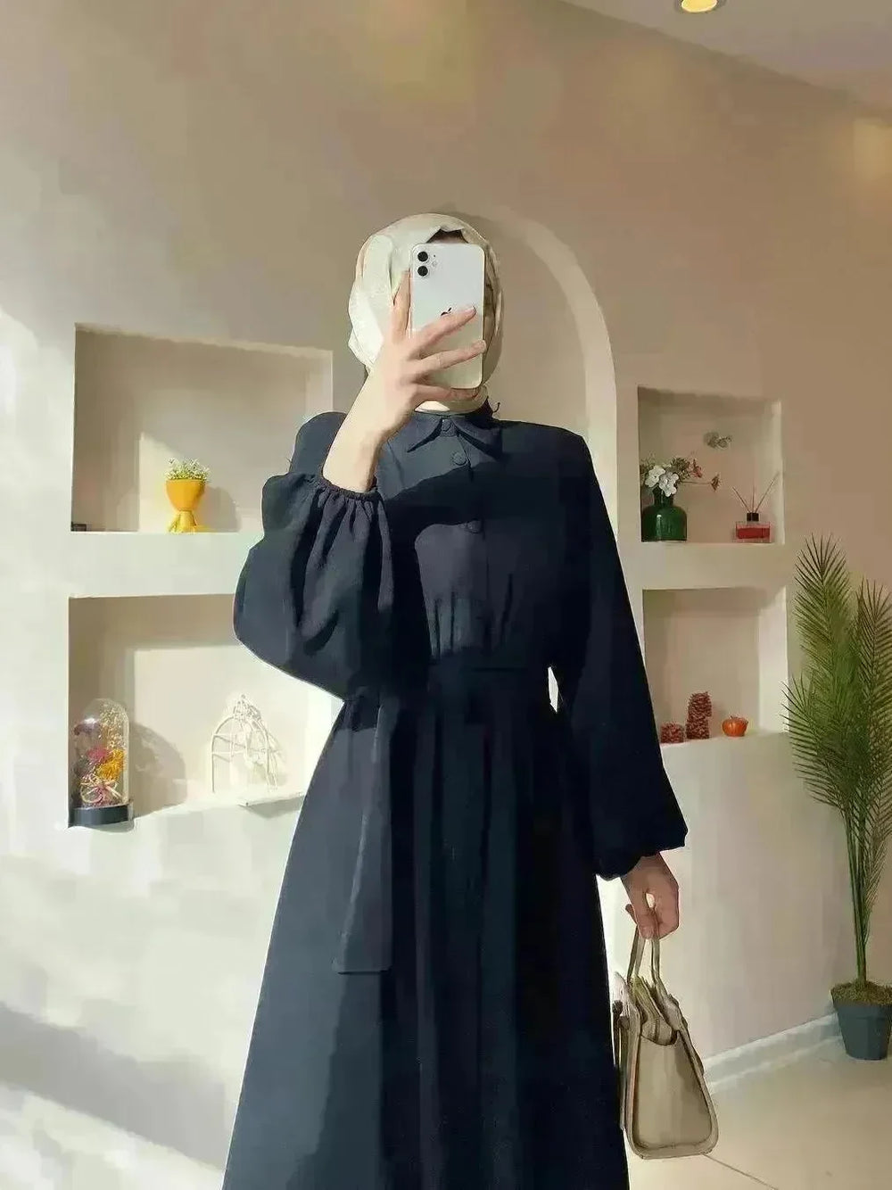Arab Solid Color Women's Clothing Dress - EX-STOCK CANADA