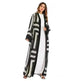 Arab Stripe Loose Lace Cardigan Robe Female - EX-STOCK CANADA
